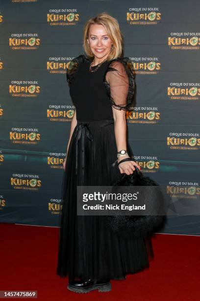 Laura Hamilton attends the European Premiere of Cirque du Soleil's "Kurios: Cabinet Of Curiosities" at Royal Albert Hall on January 18, 2023 in...