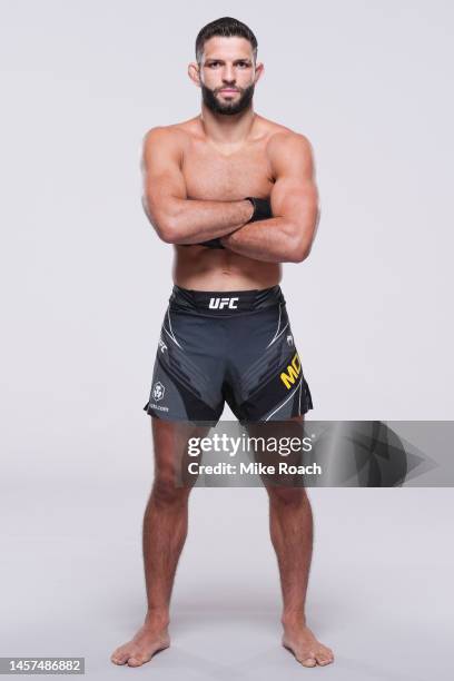 Thiago Moises poses for a portrait during a UFC photo session on January 18, 2023 in Rio de Janeiro, Brazil.