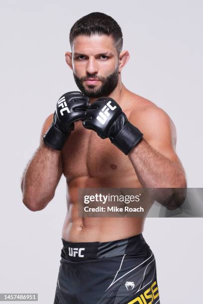 Thiago Moises poses for a portrait during a UFC photo session on January 18, 2023 in Rio de Janeiro, Brazil.