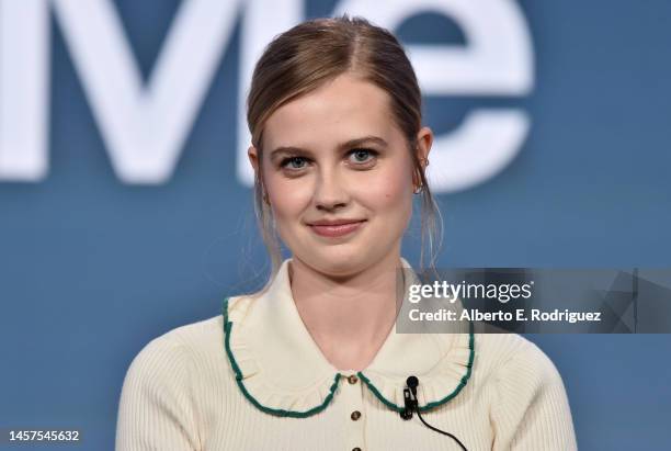 Angourie Rice attends the Apple TV+ 2023 TCA Winter Press Tour at The Langham Huntington, Pasadena on January 18, 2023 in Pasadena, California.