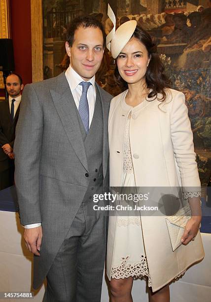 Sophie Winkleman and Lord Frederick Windsor attend a reception for the Diamond Jubilee at Guildhall on June 5, 2012 in London, England. For only the...