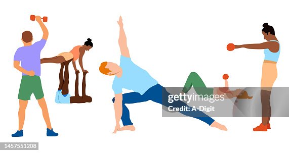 Core Exercise Graphics Core Strength Workout Group B Peach High-Res Vector Graphic - Getty Images