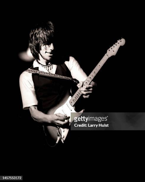 Jeff Beck is performing at the Greek Theater in Berkeley, California on September 05, 1980.