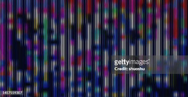abstrakter glitch neonstreifen licht psychedelisches konzept cyberpunk hintergrund - techno background stock-grafiken, -clipart, -cartoons und -symbole