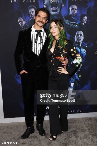 Tyler Posey and Phem attend the Los Angeles premiere of Paramount+'s "Teen Wolf: The Movie" at Harmony Gold on January 18, 2023 in Los Angeles,...