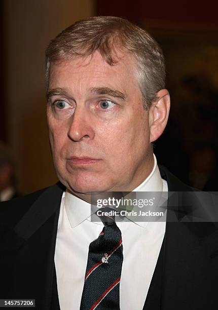 Prince Andrew, Duke of York attends a reception at Guildhall on June 5, 2012 in London, England. For only the second time in its history the UK...