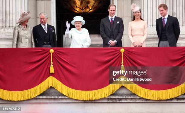 Camilla, Duchess of Cornwall, Prince Charles, Prince of Wales, Queen Elizabeth II, Prince William, Duke of Cambridge Catherine, Duchess of Cambridge...