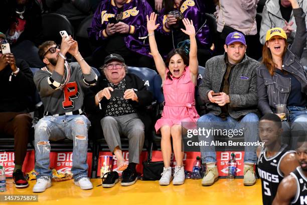 Danny DeVito and Lucy DeVito attend a basketball game between the Los Angeles Lakers and the Sacramento Kings at Crypto.com Arena on January 18, 2023...