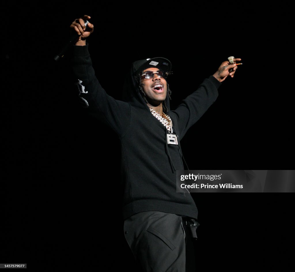Gee Bag Rapper Rapper EST Gee performs during Future & Friends