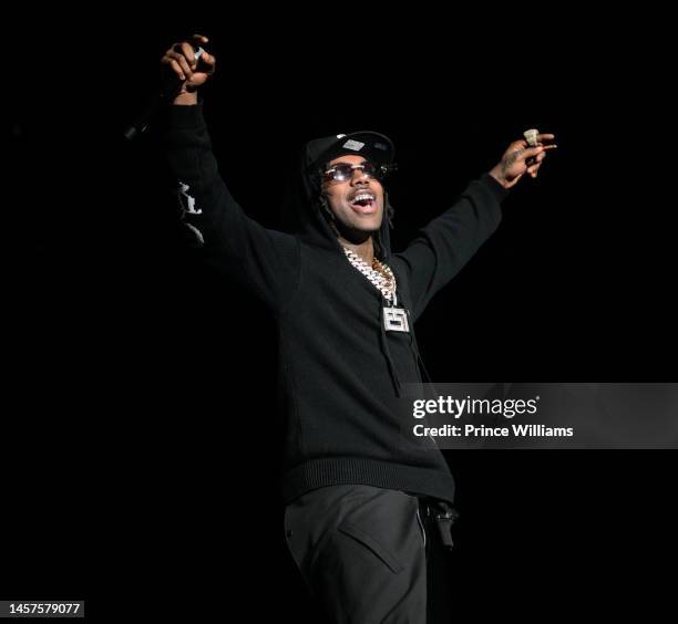 Gee El Rapper Rapper EST Gee performs during Future & Friends