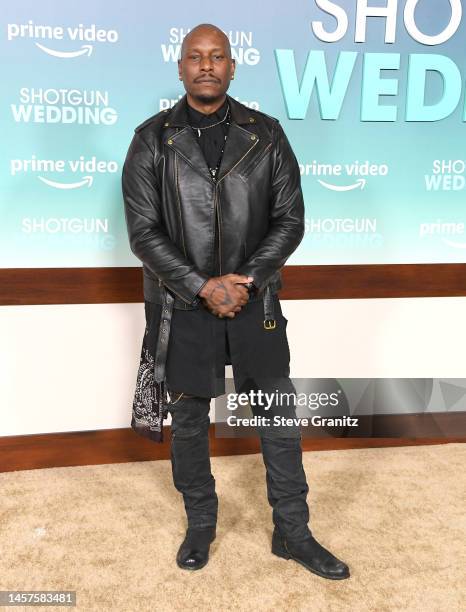 Tyrese Gibsonarrives at the Los Angeles Premiere Of Prime Video's "Shotgun Wedding" at TCL Chinese Theatre on January 18, 2023 in Hollywood,...