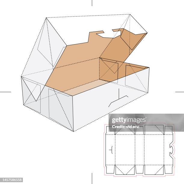 Basic Box Blueprint Foldable Standard Box With Blueprint High-Res Vector Graphic - Getty Images