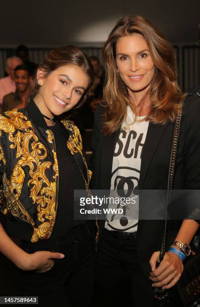 Kaia Gerber and Cindy Crawford in the front row