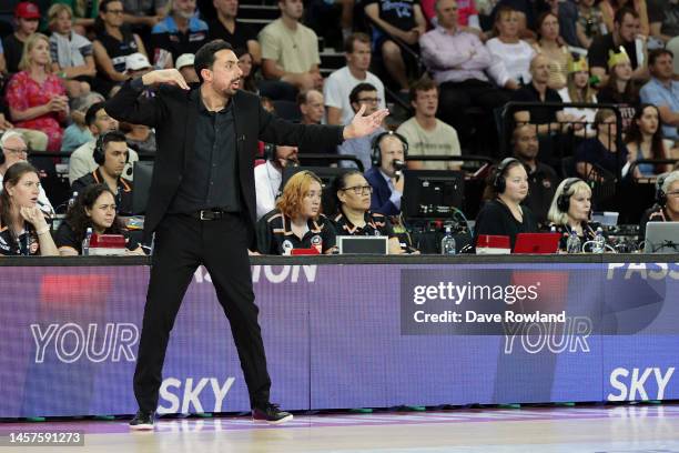 Head coach of the Breakers Mody Maor during the round 16 NBL match between New Zealand Breakers and Illawarra Hawks at Spark Arena, on January 19 in...