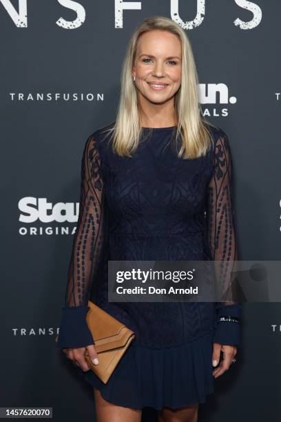 Jessica Napier attends the Sydney premiere of "Transfusion" at Hoyts Entertainment Quarter on January 19, 2023 in Sydney, Australia.