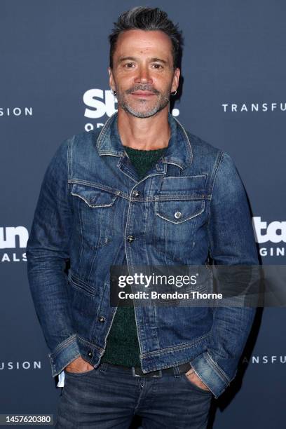 Damian Walshe-Howling attends the Sydney premiere of "Transfusion" at Hoyts Entertainment Quarter on January 19, 2023 in Sydney, Australia.