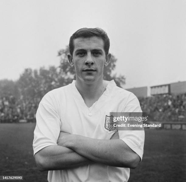 English footballer Alan Mullery, a midfielder with Fulham football club, on the day of a match in London. Fulham are playing against West Ham United.