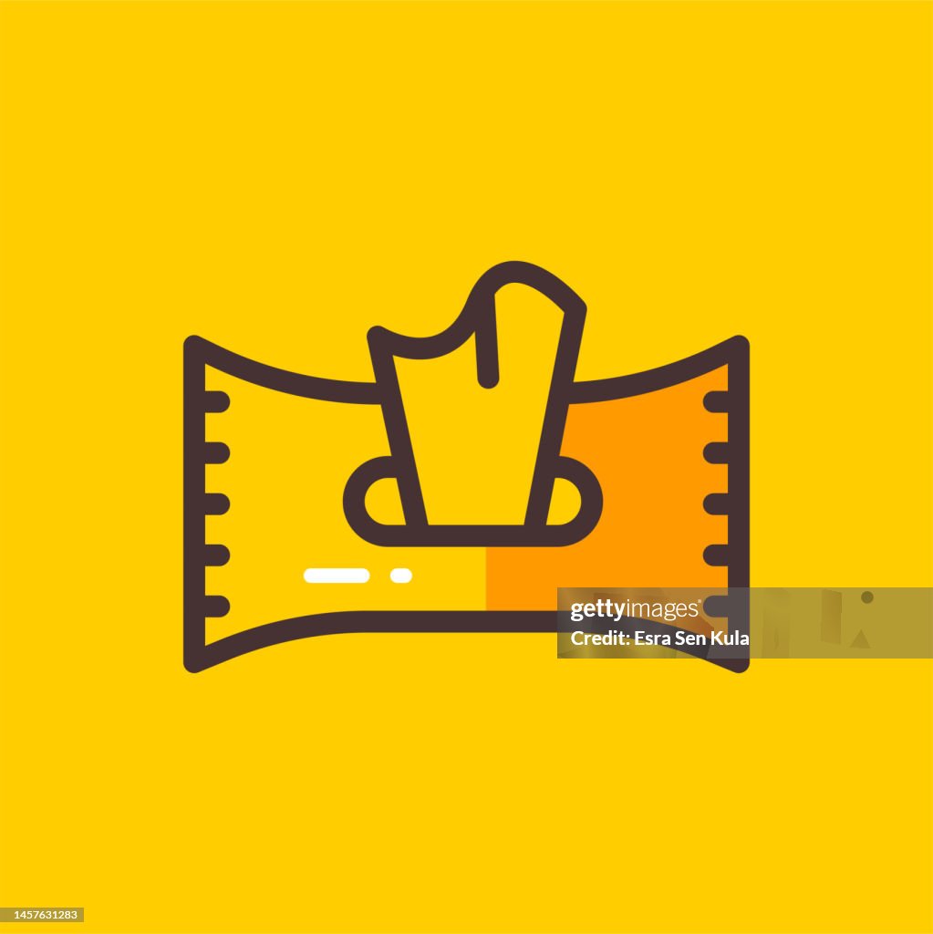 Wet Wipes Color Flat Line Icon with Editable Stroke. Suitable for Web Page, Mobile App, UI, UX and GUI design.