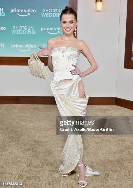 Anne Winters attends the Los Angeles Premiere of Prime Video's "Shotgun Wedding" at TCL Chinese Theatre on January 18, 2023 in Hollywood, California.