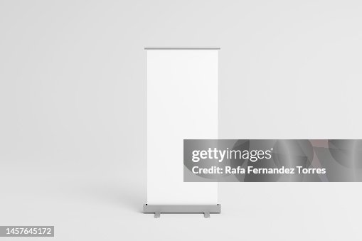 Rollup and Standee Banner display mock up Template for your Design Presentation. 3d illustration. Rollup and Standee Banner display mock up Template for your Design Presentation. 3d illustration.