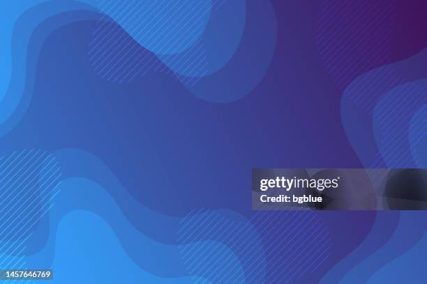 illustrations, cliparts, dessins animés et icônes de modèle de page de destination - design abstrait fluide avec dégradé bleu - arrière-plan tendance - fumée