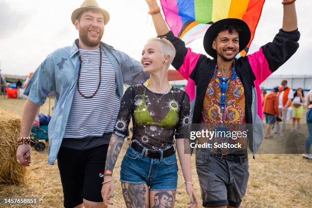 celebrating pride - music festival uk stock pictures, royalty-free photos & images