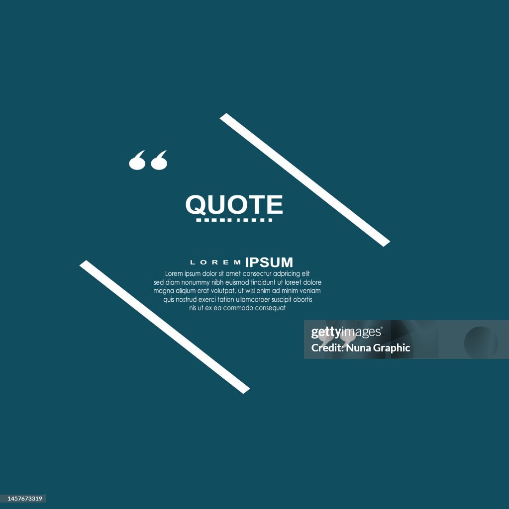 Quote Frame Vector High-Res Vector Graphic - Getty Images