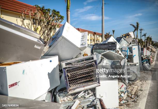 sanibel island hurricane recovery - angela auclair stock pictures, royalty-free photos & images