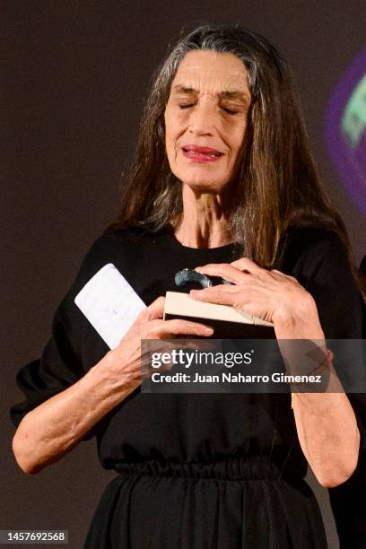 Angela Molina attends the Photocall and Opening Gala Spanish Film Week of Carabanchel 2023 at Auditorio Caja de Música on January 19, 2023 in Madrid,...