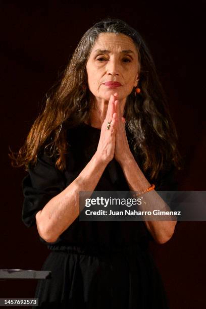 Angela Molina attends the Photocall and Opening Gala Spanish Film Week of Carabanchel 2023 at Auditorio Caja de Música on January 19, 2023 in Madrid,...