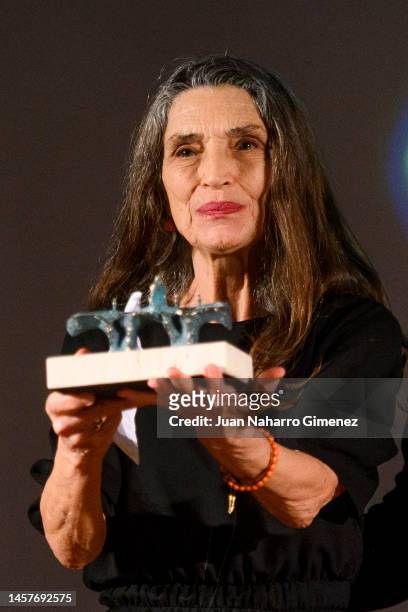 Angela Molina attends the Photocall and Opening Gala Spanish Film Week of Carabanchel 2023 at Auditorio Caja de Música on January 19, 2023 in Madrid,...