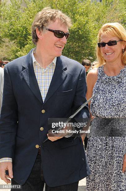 Steve Winwood and Eugenia Winwood attend the Music City Walk of Fame Induction of Steve Winwood and Bob Babbitt at Walk of Fame Park on June 5, 2012...