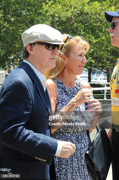 Steve Winwood and Eugenia Winwood attend the Music City Walk of Fame Induction of Steve Winwood and Bob Babbitt at Walk of Fame Park on June 5, 2012...