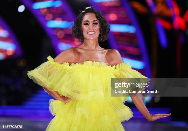 Janette Manrara poses during the 'Strictly Come Dancing: The Live Tour 2023' photocall at Utilita Arena Birmingham on January 19, 2023 in Birmingham,...