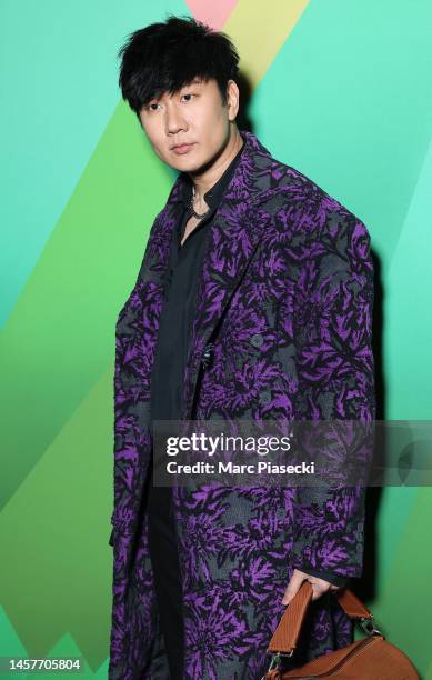 Lin attends the Louis Vuitton Menswear Fall-Winter 2023-2024 show as part of Paris Fashion Week on January 19, 2023 in Paris, France.