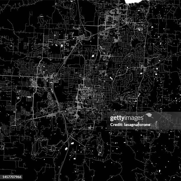 fayetteville, arkansas vektorkarte - projection mapping stock-grafiken, -clipart, -cartoons und -symbole
