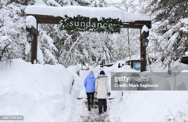 General Atmosphere of the Robert Redford Conference Center at the Sundance Mountain Resort at the 2023 Sundance Film Festival on January 19, 2023 in...