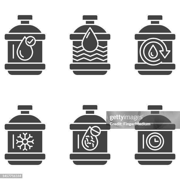 water vector icon set - refill stock illustrations