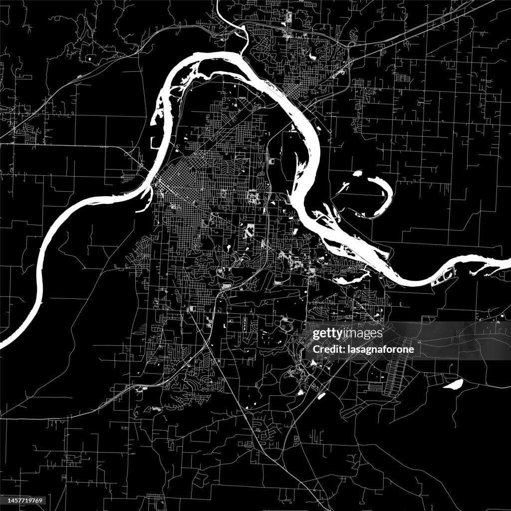 Carte vectorielle de Fort Smith, Arkansas