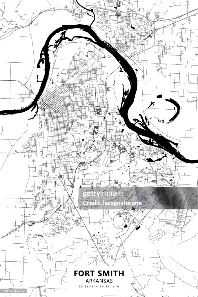 Fort Smith, Arkansas Vector Map