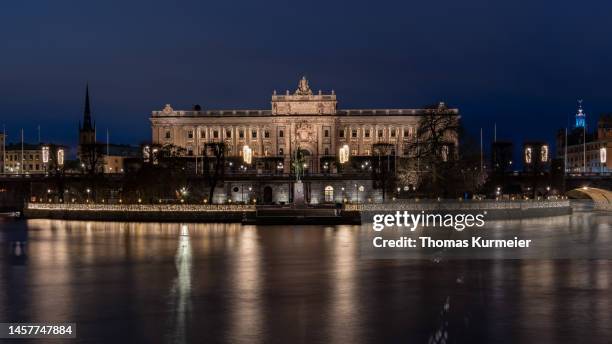 parliament house, stockholm - sveriges riksdag stock pictures, royalty-free photos & images