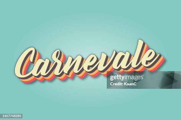 bildbanksillustrationer, clip art samt tecknat material och ikoner med retro carnevale lettering. vector stock illustration - samba