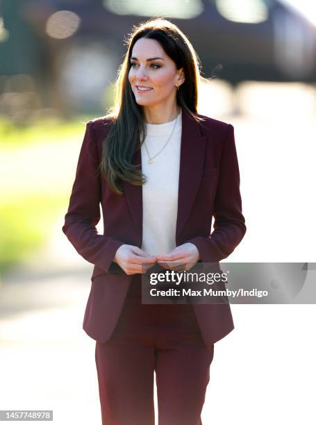 Catherine, Princess of Wales attends a reception for the England Wheelchair Rugby League Team at Hampton Court Palace on January 19, 2023 in London,...