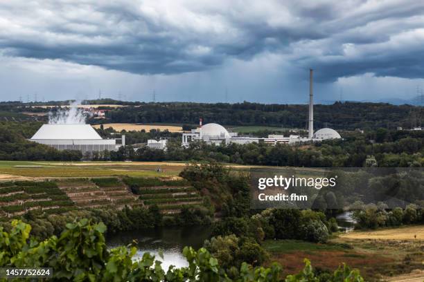 nuclear power plant - heilbronn stock-fotos und bilder