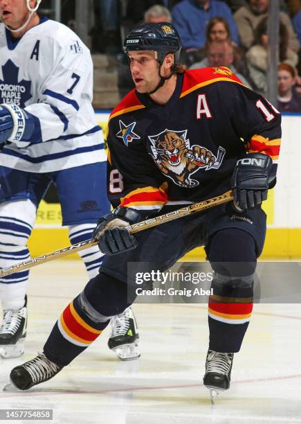 Marcus Nilson of the Florida Panthers skates against the Toronto Maple Leafs during NHL game action on March 3, 2003 at Air Canada Centre in Toronto,...