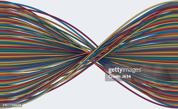twisted strings - twisted cable vector stock illustrations