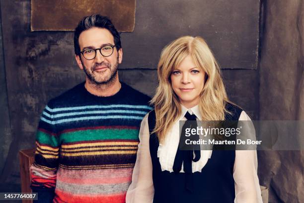 Stephanie Savage and Josh Schwartz of of Apple TV+'s 'City on Fire' pose for TV Guide Magazine during the 2023 Winter Television Critics Association...