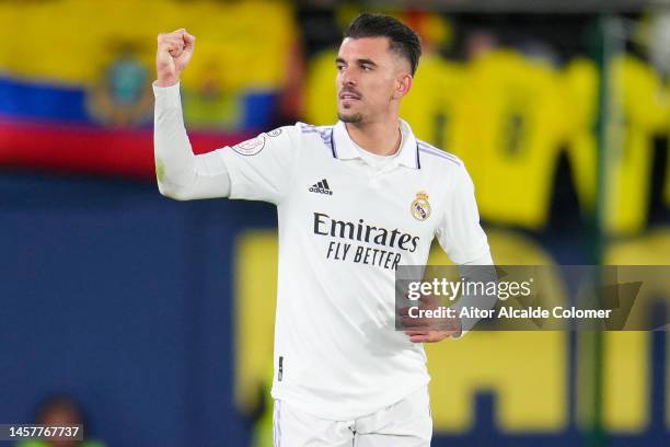 Dani Ceballos of Real Madrid celebrates scoring his side's 3rd goal during the Copa del Rey Round of 16 match between Villarreal CF and Real Madrid...