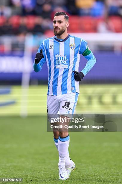 Jose Luis Munoz of Malaga CF looks on during the LaLiga Smartbank match between SD Eibar and Malaga CF at Estadio Municipal de Ipurua on January 15,...