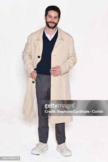 Dylan O'Brien attends the AMI - Alexandre Mattiussi Menswear Fall-Winter 2023-2024 show as part of Paris Fashion Week on January 19, 2023 in Paris,...